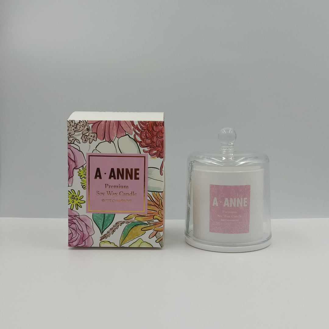 A.ANNE Soy Wax Candle 150g with Glass Dome