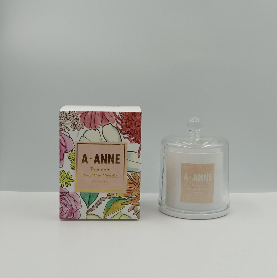 A.ANNE Soy Wax Candle 150g with Glass Dome